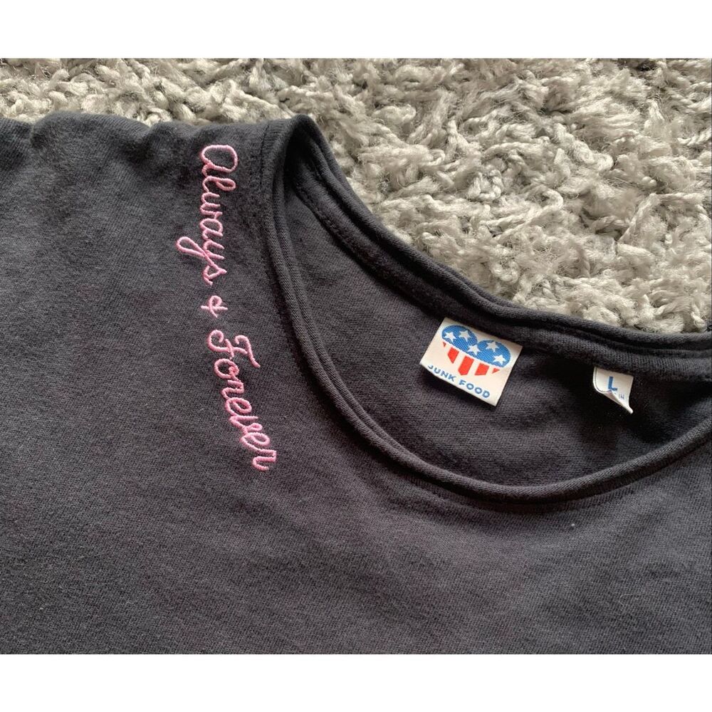 JUNK FOOD THE BEATLES ALWAYS & FOREVER Black GRAPHIC T-Shirt sz L - Picture 7 of 8